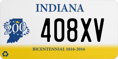 IN license plate 408XV