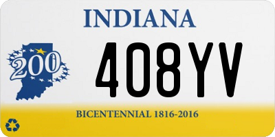 IN license plate 408YV