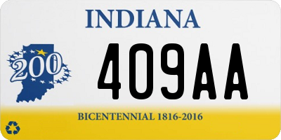 IN license plate 409AA