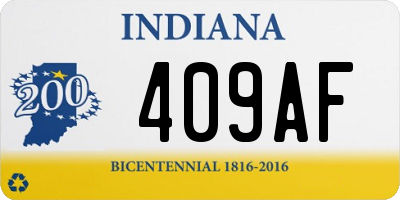 IN license plate 409AF