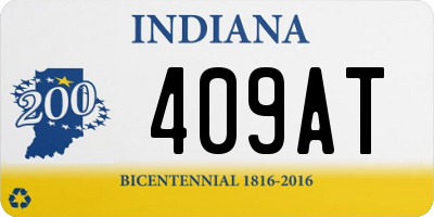 IN license plate 409AT