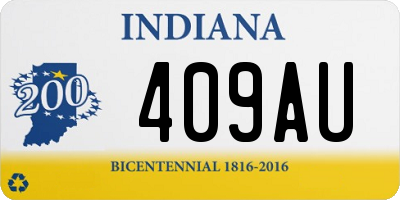 IN license plate 409AU