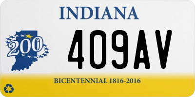 IN license plate 409AV