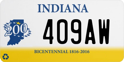 IN license plate 409AW