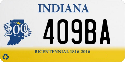 IN license plate 409BA