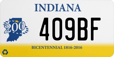 IN license plate 409BF