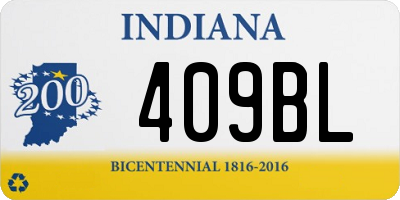 IN license plate 409BL