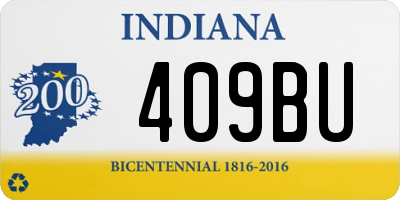 IN license plate 409BU