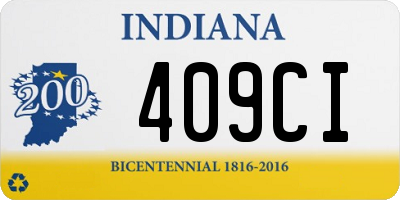 IN license plate 409CI