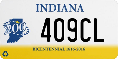 IN license plate 409CL