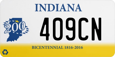 IN license plate 409CN