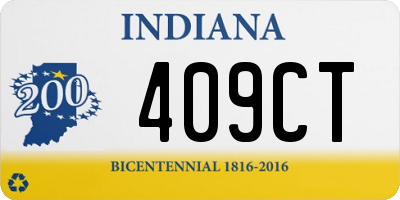 IN license plate 409CT