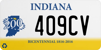 IN license plate 409CV