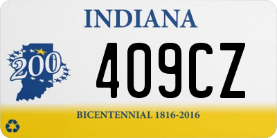 IN license plate 409CZ