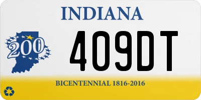 IN license plate 409DT