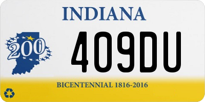 IN license plate 409DU