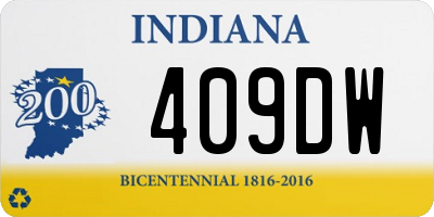 IN license plate 409DW