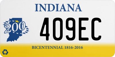 IN license plate 409EC