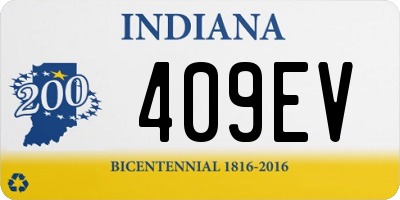 IN license plate 409EV