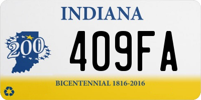 IN license plate 409FA