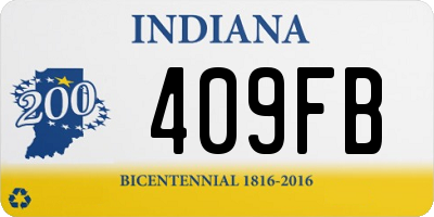 IN license plate 409FB