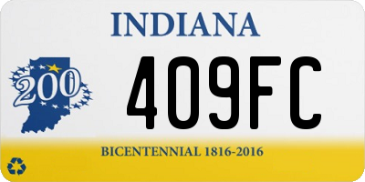 IN license plate 409FC