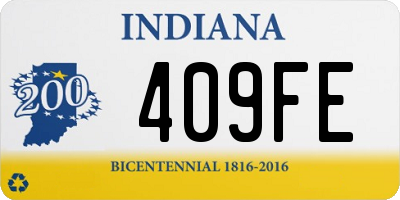 IN license plate 409FE