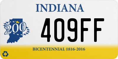 IN license plate 409FF