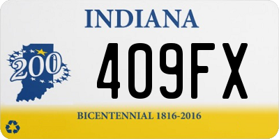 IN license plate 409FX