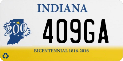 IN license plate 409GA