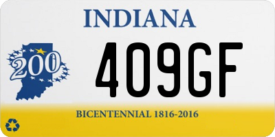 IN license plate 409GF