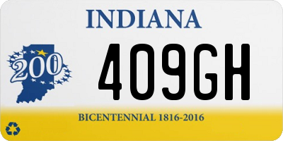 IN license plate 409GH