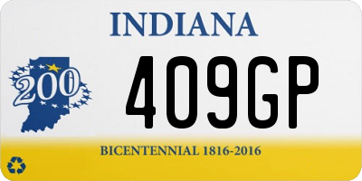 IN license plate 409GP