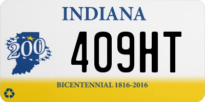 IN license plate 409HT