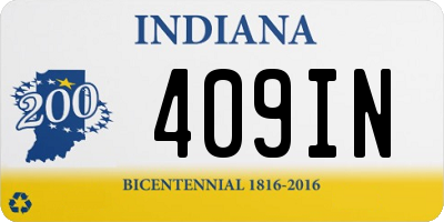IN license plate 409IN