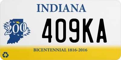 IN license plate 409KA