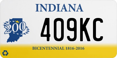 IN license plate 409KC