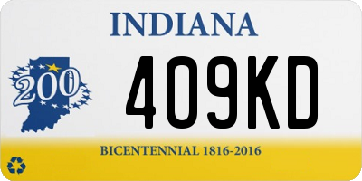 IN license plate 409KD