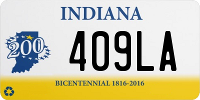 IN license plate 409LA