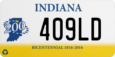 IN license plate 409LD