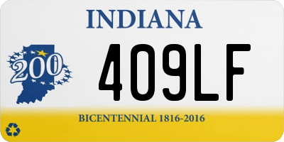 IN license plate 409LF