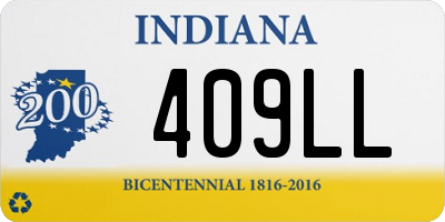 IN license plate 409LL