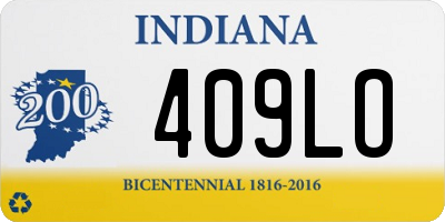 IN license plate 409LO