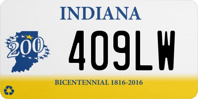 IN license plate 409LW