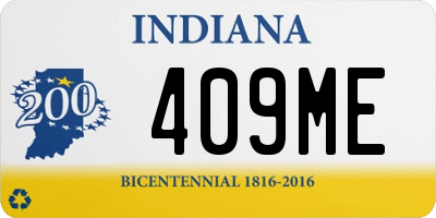 IN license plate 409ME