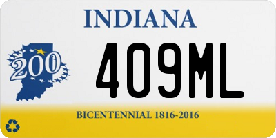 IN license plate 409ML