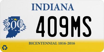 IN license plate 409MS