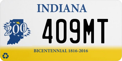 IN license plate 409MT