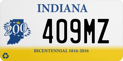 IN license plate 409MZ