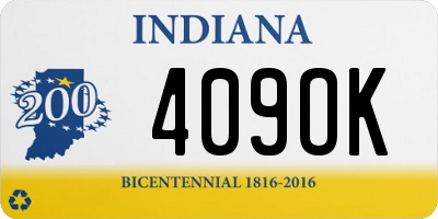IN license plate 409OK